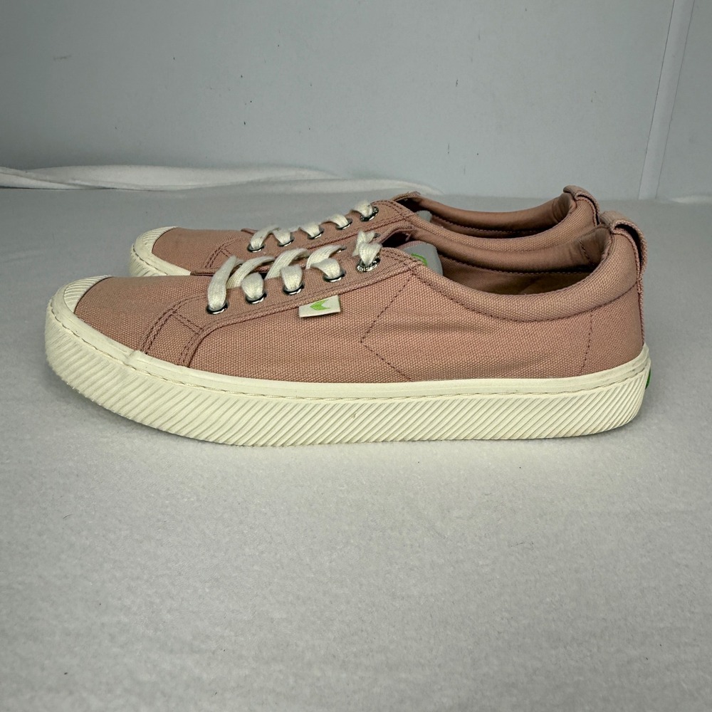 Cariuma‎ Pink Canvas Rose OCA Low Top Lace Up Cap Toe Vegan Sneakers Womens 9 - Picture 6 of 10